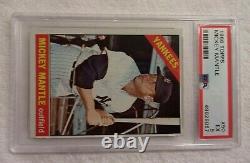 1966 Topps #50 Mickey Mantle (HOF) New York Yankees PSA 5 (EX) (Awesome Card)