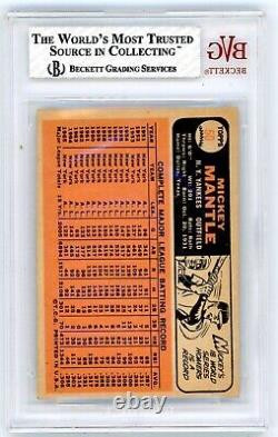 1966 Topps # 50 Mickey Mantle NY Yankees HOF BVG 4 EX GOAT