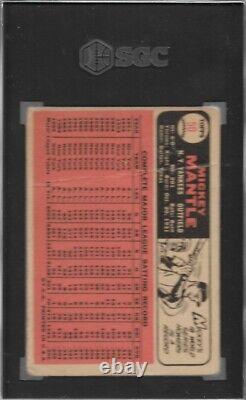 1966 Topps #50 Mickey Mantle SGC 1 Poor Yankees HOF Graded Baseball Card