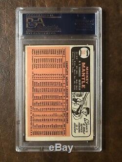 1966 Topps #50 Mickey Mantle Signed AUTO PSA/DNA