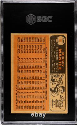 1966 Topps #50 Mickey Mantle Yankees SGC 4.5 VG/EX+