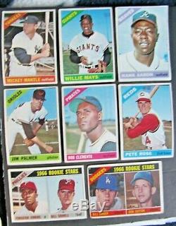 1966 Topps Baseball Complete Set Mantle Mays Clemente Overall Vg+ Tough Set