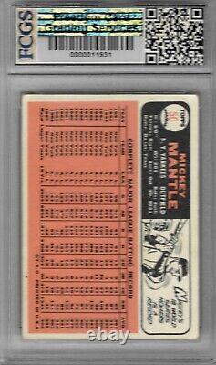 1966 Topps Mickey Mantle #50 Graded FCGS 3 VG S208