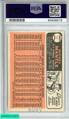 1966 Topps Mickey Mantle #50 New York Yankees Hof Psa 5 Ex