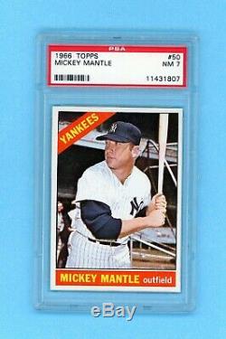 1966 Topps Mickey Mantle #50 Psa Nm7