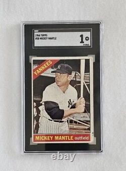 1966 topps #50 Mickey Mantle graded 1 SGC