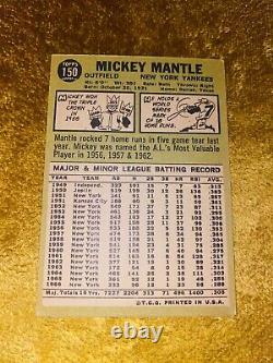 1967 Mickey Mantle Topps 150 Red Dot
