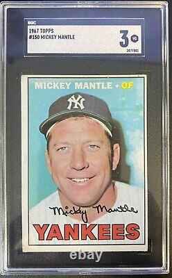 1967 Topps #150 Mickey Mantle Sgc 3 Vg