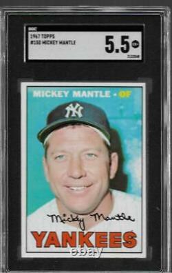 1967 Topps #150 Mickey Mantle Sgc Ex+ 5.5 New York Yankees