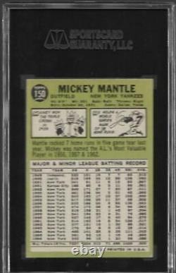 1967 Topps #150 Mickey Mantle Sgc Ex+ 5.5 New York Yankees