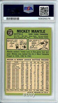 1967 Topps MICKEY MANTLE #150 PSA Grade 7 NM-Cond. @HI-END SHARP CARD