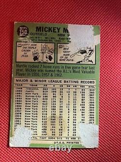 1967 Topps MICKEY MANTLE #150 Yankees Baseball Card Presents Well