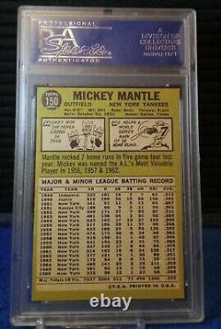 1967 Topps Mickey Mantle #150 New York Yankees PSA 5 VG