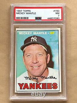 1967 Topps Mickey Mantle #150 PSA 7 NM Sharp! HOF New York Yankees Legend