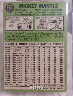 1967 Topps Mickey Mantle New York Yankees #150