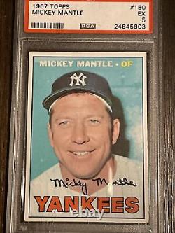 1967 Topps Mickey Mantle psa 5. Absolutely Beautiful Centering