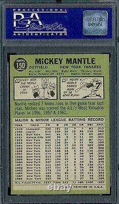 1967 topps Mickey Mantle #150 PSA 8 nm-mt High End razor sharp