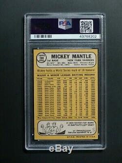 1968 Topps #280 Mickey Mantle AUTO PSA/DNA 10 GEM-MT Authentic New PSA Label
