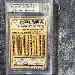 1968 Topps #280 Mickey Mantle Beckett Graded 5 Baseball Card