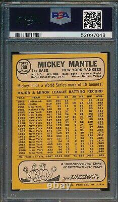 1968 Topps #280 Mickey Mantle PSA 6 OBGcards