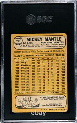 1968 Topps #280 Mickey Mantle SGC 1.5