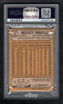 1968 Topps #280 Mickey Mantle Yankees Hof Psa 8.5 Nm/mt+ Centered