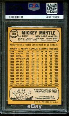 1968 Topps #280 Mickey Mantle Yankees Hof Psa 8 B2730517-383