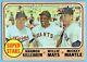 1968 Topps #490 Mickey Mantle Good+ Crease Willie Mays Harmon Killebrew A3180