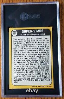 1968 Topps #490 Super Stars HOF KILLEBREW WILLIE MAYS MICKEY MANTLE SGC6 EX-NM