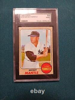 1968 Topps Baseball #280 Mickey Mantle SGC 1 Poor Yankees