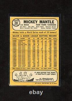 1968 Topps Baseball Mickey Mantle #280 New York Yankees HOF