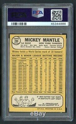 1968 Topps Mickey Mantle #280 HOF PSA 6 Centered & High-End