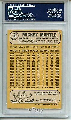 1968 Topps Mickey Mantle #280 PSA 4