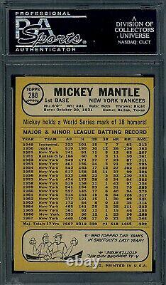 1968 Topps Mickey Mantle #280 PSA 8 nm-mt