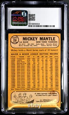 1968 Topps Mickey Mantle CSG 3 Very Good WithSubs #280 HOF MVP New York Yankees
