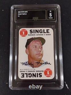 1968 Topps Mickey Mantle Game Card #2 Gma 5 Excellent (nice)