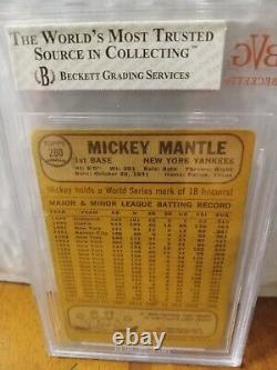 1968 Topps Mickey Mantle New York Yankees #280 Card Graded 1.5 fair by BVG