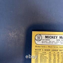 1968 Topps Mickey Mantle baseball card Yankees # 280 Vintage Original