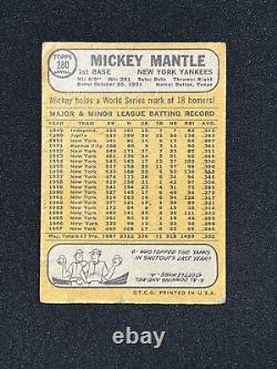 1968 Topps Set-Break #280 Mickey Mantle LOW GRADE (crease)