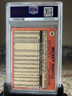 1969 Topps #500 Mickey Mantle Last Name In Yellow Yankees PSA 5