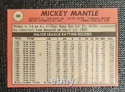 1969 Topps #500 Mickey Mantle NICE EX+ CONDITION