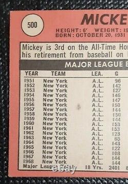 1969 Topps #500 Mickey Mantle NICE EX+ CONDITION