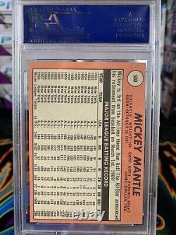 1969 Topps #500 Mickey Mantle New York Yankees HOF Last Name In Yellow PSA 7 NM