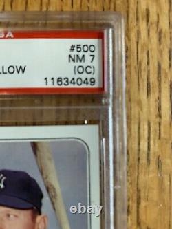 1969 Topps #500 Mickey Mantle PSA 7 Yankees Last Year Yellow Letters! (OC)