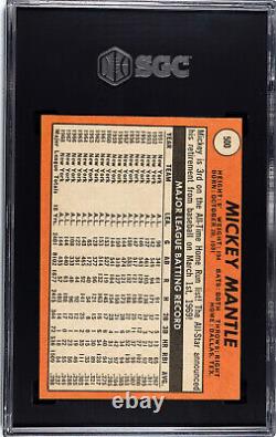 1969 Topps #500 Mickey Mantle SGC 4 Yankees MLB HOF Legend