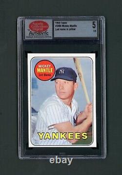 1969 Topps #500 Mickey Mantle Yellow Letters EX 5