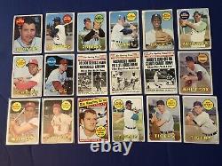 1969 Topps Baseball 441 Card Lot. Stars, Hof. Rookies, Hi #s. Mantle, Clemente