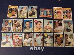 1969 Topps Baseball 441 Card Lot. Stars, Hof. Rookies, Hi #s. Mantle, Clemente