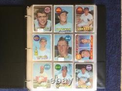 1969 Topps Baseball Complete Set Ex-NrMint 665 Cards Last Mantle PSA 8 No Crease