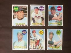 1969 Topps Baseball Complete Set Ex-NrMint 665 Cards Last Mantle PSA 8 No Crease